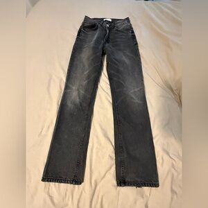 Zara Gray Straight Leg Jeans